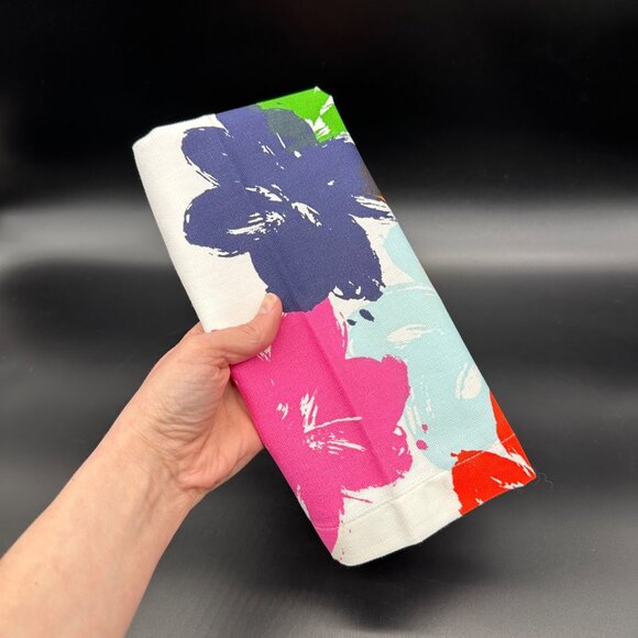 Kate Spade New York Flowerbox Napkins Set Of 2 Flower Power Rainbow Retro - Picture 6 of 8